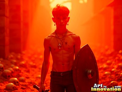 Male angels with luminous wings, holy light, and fallen legend. Cinematic UHD art.