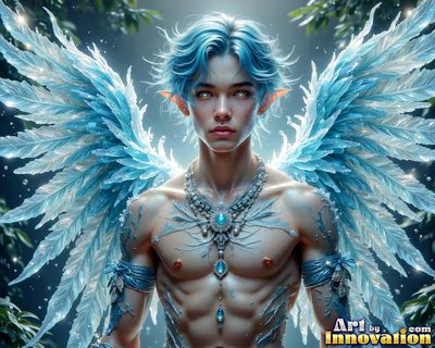 Male angels with luminous wings, holy light, and fallen legend. Cinematic UHD art.