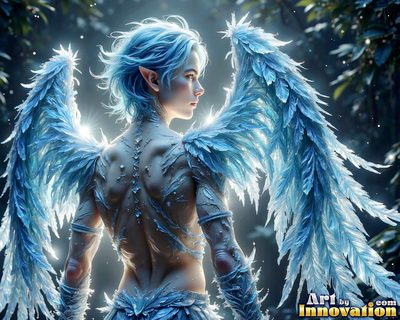 Male angels with luminous wings, holy light, and fallen legend. Cinematic UHD art.