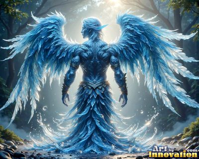 Male angels with luminous wings, holy light, and fallen legend. Cinematic UHD art.