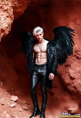 Dark male art of demons, vampires, and shadowed legend. Cinematic UHD.