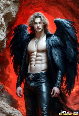 Dark male art of demons, vampires, and shadowed legend. Cinematic UHD.