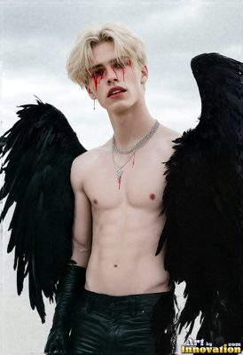 Dark male art of demons, vampires, and shadowed legend. Cinematic UHD.