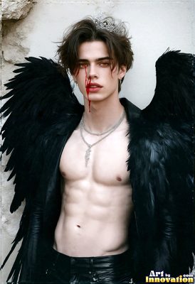Dark male art of demons, vampires, and shadowed legend. Cinematic UHD.