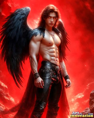 Dark male art of demons, vampires, and shadowed legend. Cinematic UHD.