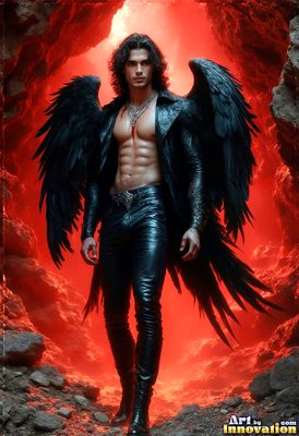 Dark male art of demons, vampires, and shadowed legend. Cinematic UHD.