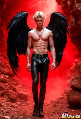 Dark male art of demons, vampires, and shadowed legend. Cinematic UHD.
