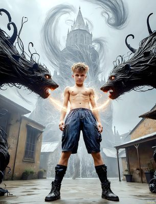 Male magic and myth: dragons, mages, elves, and sorcery. Cinematic UHD art.
