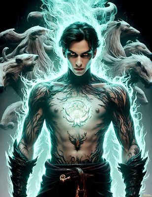Male magic and myth: dragons, mages, elves, and sorcery. Cinematic UHD art.