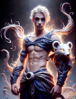 Male magic and myth: dragons, mages, elves, and sorcery. Cinematic UHD art.