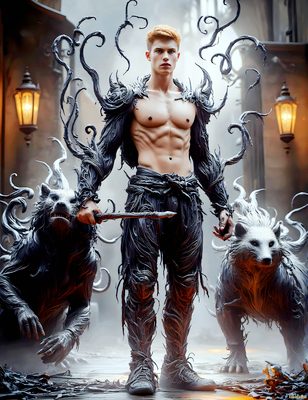Male magic and myth: dragons, mages, elves, and sorcery. Cinematic UHD art.