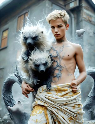 Male magic and myth: dragons, mages, elves, and sorcery. Cinematic UHD art.