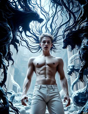 Male magic and myth: dragons, mages, elves, and sorcery. Cinematic UHD art.