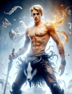 Male magic and myth: dragons, mages, elves, and sorcery. Cinematic UHD art.