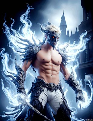 Male magic and myth: dragons, mages, elves, and sorcery. Cinematic UHD art.