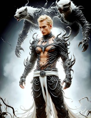 Male magic and myth: dragons, mages, elves, and sorcery. Cinematic UHD art.