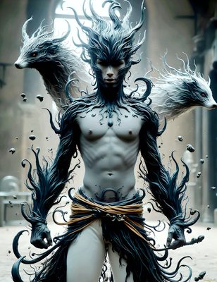 Male magic and myth: dragons, mages, elves, and sorcery. Cinematic UHD art.
