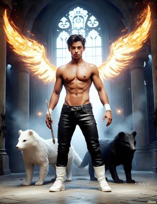 Male magic and myth: dragons, mages, elves, and sorcery. Cinematic UHD art.
