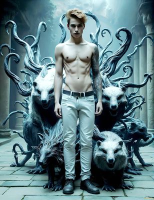 Male magic and myth: dragons, mages, elves, and sorcery. Cinematic UHD art.