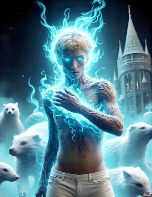 Male magic and myth: dragons, mages, elves, and sorcery. Cinematic UHD art.