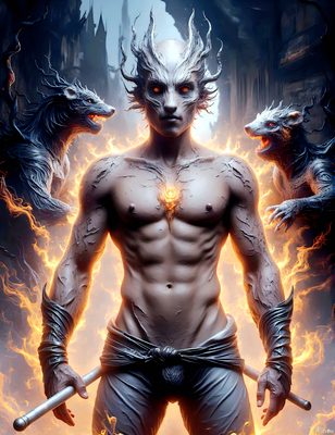 Male magic and myth: dragons, mages, elves, and sorcery. Cinematic UHD art.