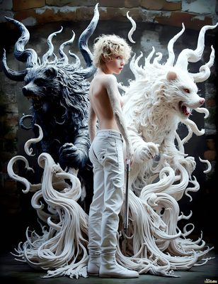 Male magic and myth: dragons, mages, elves, and sorcery. Cinematic UHD art.