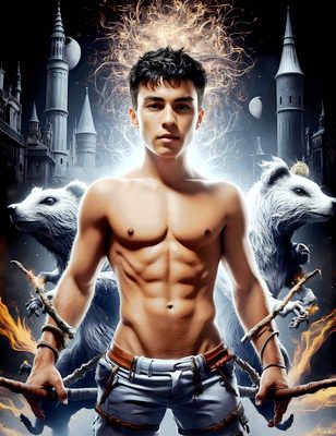 Male magic and myth: dragons, mages, elves, and sorcery. Cinematic UHD art.