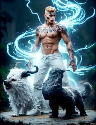 Male magic and myth: dragons, mages, elves, and sorcery. Cinematic UHD art.