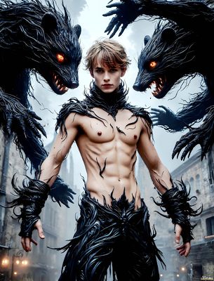 Male magic and myth: dragons, mages, elves, and sorcery. Cinematic UHD art.