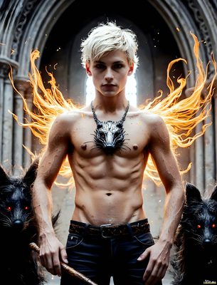 Male magic and myth: dragons, mages, elves, and sorcery. Cinematic UHD art.