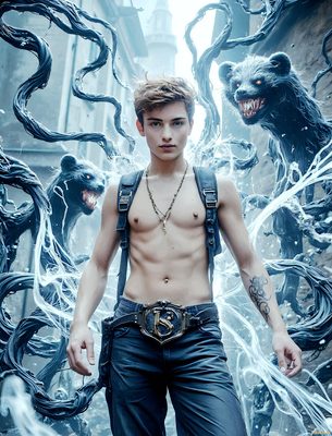 Male magic and myth: dragons, mages, elves, and sorcery. Cinematic UHD art.