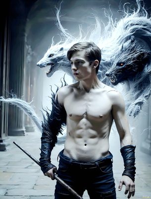 Male magic and myth: dragons, mages, elves, and sorcery. Cinematic UHD art.