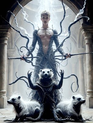 Male magic and myth: dragons, mages, elves, and sorcery. Cinematic UHD art.