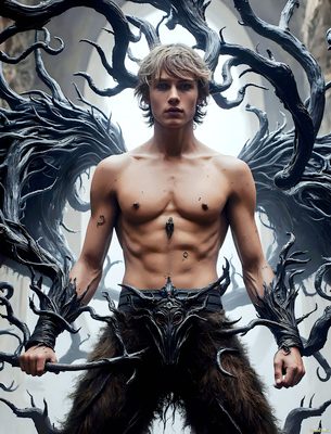 Male magic and myth: dragons, mages, elves, and sorcery. Cinematic UHD art.