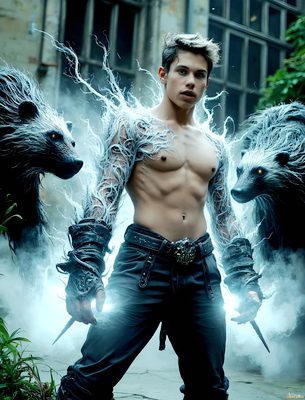 Male magic and myth: dragons, mages, elves, and sorcery. Cinematic UHD art.
