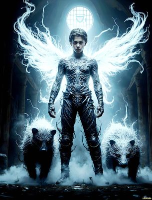 Male magic and myth: dragons, mages, elves, and sorcery. Cinematic UHD art.