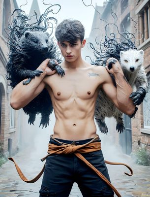 Male magic and myth: dragons, mages, elves, and sorcery. Cinematic UHD art.