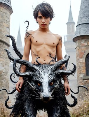 Male magic and myth: dragons, mages, elves, and sorcery. Cinematic UHD art.