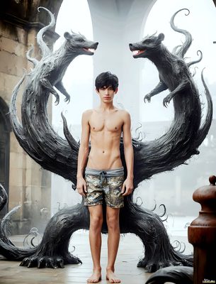 Male magic and myth: dragons, mages, elves, and sorcery. Cinematic UHD art.
