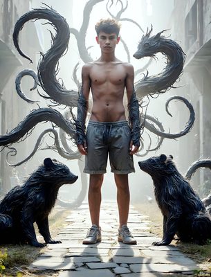 Male magic and myth: dragons, mages, elves, and sorcery. Cinematic UHD art.