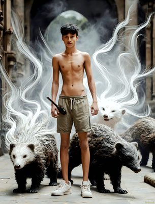 Male magic and myth: dragons, mages, elves, and sorcery. Cinematic UHD art.