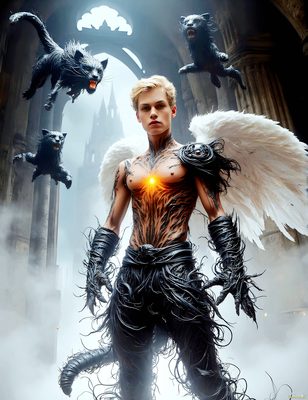 Male magic and myth: dragons, mages, elves, and sorcery. Cinematic UHD art.
