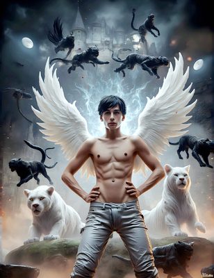 Male magic and myth: dragons, mages, elves, and sorcery. Cinematic UHD art.