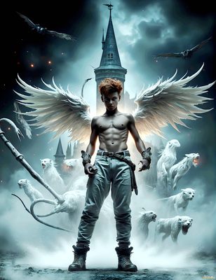 Male magic and myth: dragons, mages, elves, and sorcery. Cinematic UHD art.