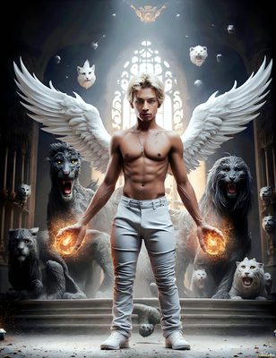 Male magic and myth: dragons, mages, elves, and sorcery. Cinematic UHD art.