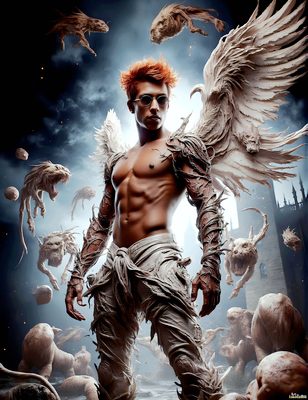 Male magic and myth: dragons, mages, elves, and sorcery. Cinematic UHD art.