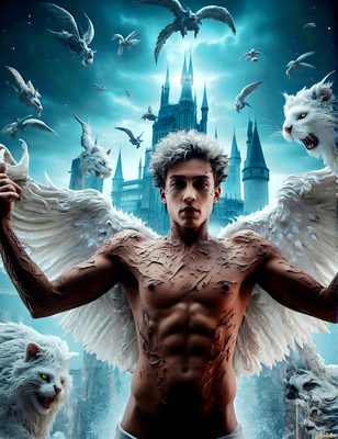 Male magic and myth: dragons, mages, elves, and sorcery. Cinematic UHD art.