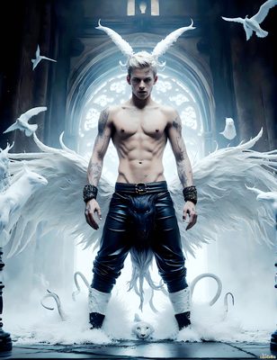 Male magic and myth: dragons, mages, elves, and sorcery. Cinematic UHD art.