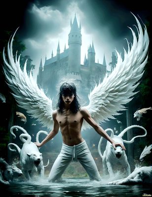 Male magic and myth: dragons, mages, elves, and sorcery. Cinematic UHD art.