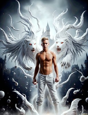 Male magic and myth: dragons, mages, elves, and sorcery. Cinematic UHD art.